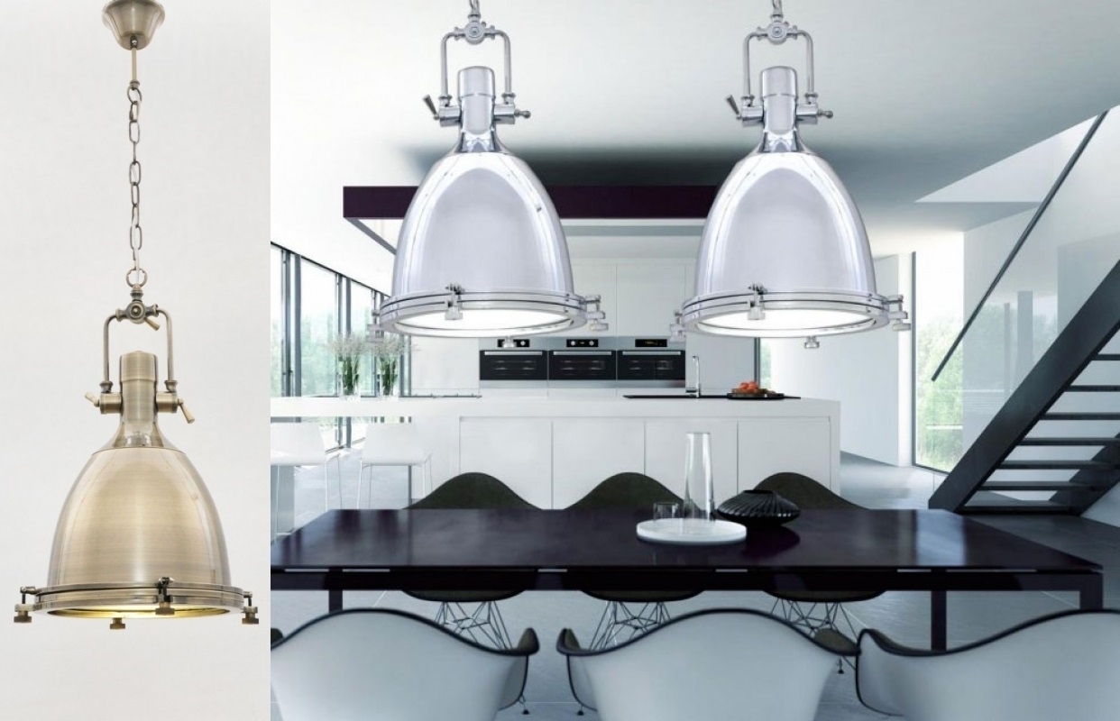 Lampadario stile industriale moderno ed economico in colore ottone