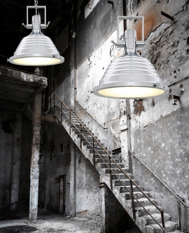 Lampadario a sospensione in stile industriale braggi colore cromato Kit lampadari a sospensione