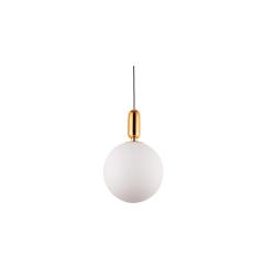 Lampada a sospensione design sfera vetro colore bianco oro ORITO D30 - Arrediorg