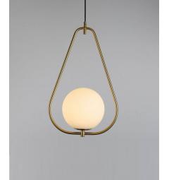 lampada a sospensione moderno di design con sfera in vetro colore bianco FORNERI D20