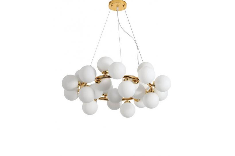 Lampadario a sospensione di design moderno 25 luci a sfere in vetro DNA SP25 - Ideal Lux