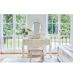 Toeletta da trucco con specchio classica bianca avorio Bella 902B-Arrediorg