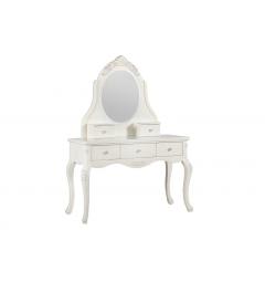 Toeletta da trucco con specchio classica bianca avorio Bella 902B-Arrediorg