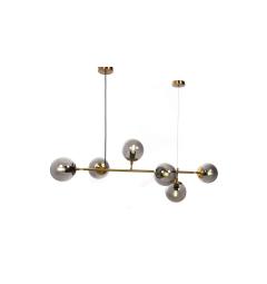 Lampadario di design moderna con 6 sfera a vetro CEREDO in Ottone - Arrediorg