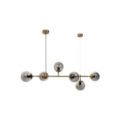 Lampadario di design moderna con 6 sfera a vetro CEREDO in Ottone - Arrediorg