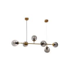 Lampadario di design moderna con 6 sfera a vetro CEREDO in Ottone - Arrediorg