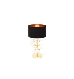 Lampada da tavolo o comodino elegante glamour MILARI Nero e oro - Arrediorg