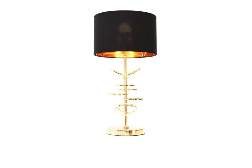 Lampada da tavolo comodino glamour MILARI Nero-Oro