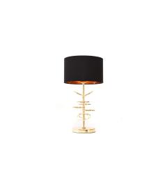 Lampada da tavolo o comodino elegante glamour MILARI Nero e oro - Arrediorg