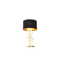 Lampada da tavolo o comodino elegante glamour MILARI Nero e oro - Arrediorg