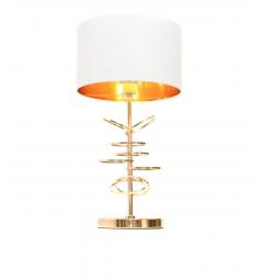 Lampada da tavolo comodino glamour MILARI Bianco-Oro