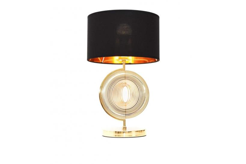 Lampada da tavolo comodino glamour MONTERONI Nero-Oro