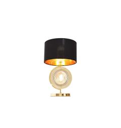 Lampada da tavolo comodino elegante glamour MONTERONI metallo Oro nero - Arrediorg