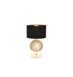 Lampada da tavolo comodino elegante glamour MONTERONI metallo Oro nero - Arrediorg