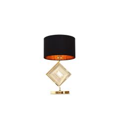 Lampada da tavolo o comodino elegante glamour BENARDI metallo Oro nero - Arrediorg