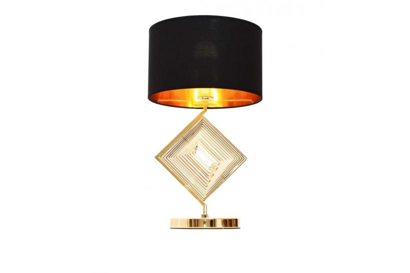 Lampada da tavolo comodino glamour BENARDI Nero-Oro