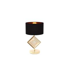 Lampada da tavolo o comodino elegante glamour BENARDI metallo Oro nero - Arrediorg