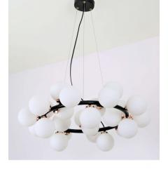 Lampadario di design moderno 25 luci MARSIADA W25 Nero Oro