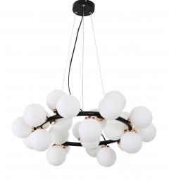 Lampadario di design moderno 25 luci MARSIADA W25 Nero Oro