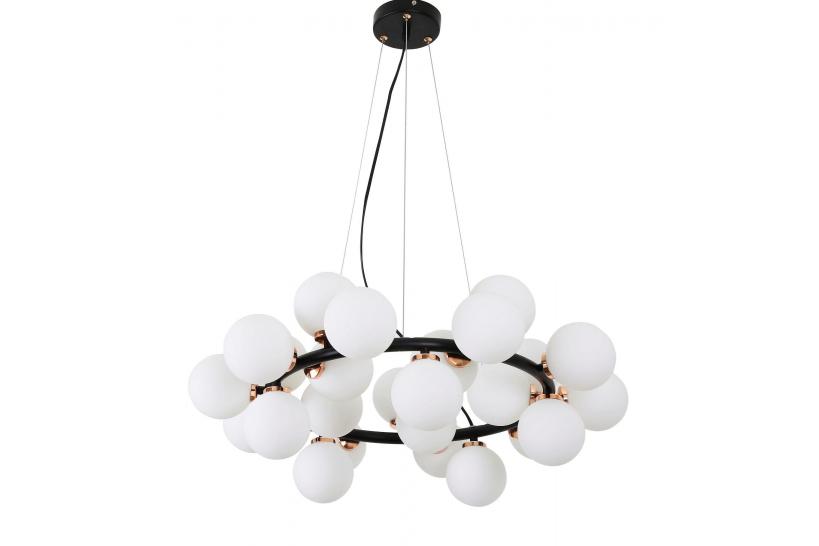 Lampadario di design moderno 25 luci MARSIADA W25 Nero Oro