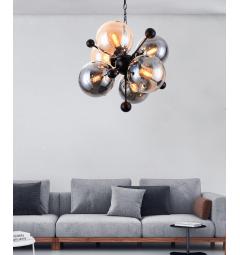 Lampadario sospensione di design moderna 6 luci sfera vetro AFRODIS W6 - Arrediorg