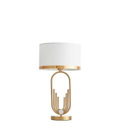 Lampada da tavolo comodino glamour ZANETTI paralume Bianco base Ottone - Arrediorg