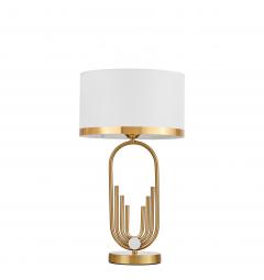 Lampada da tavolo comodino glamour ZANETTI paralume Bianco base Ottone - Arrediorg