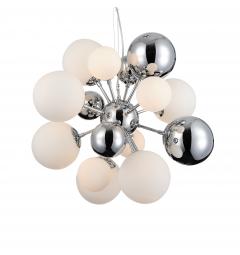 Lampadario a sospensione di design moderno 10 luci a sfere in vetro GALAKSIDA W10