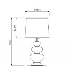 Lampada comodino moderna in vetro con paralume bianco BRISTON