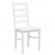 Sedia faggio massello bianco schienale con stecche orizzontali shabby chic