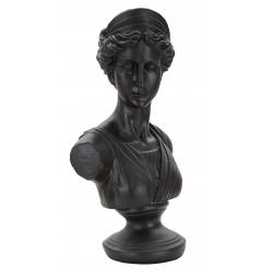 scultura volto donna nero