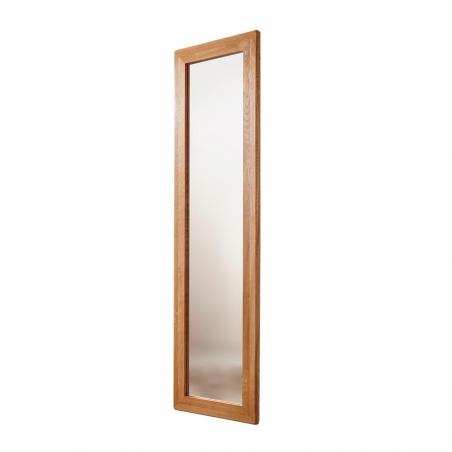 52S251 Specchio 48x186 cm Bianco Legno Vetro Rettangolo Specchio a figura  intera