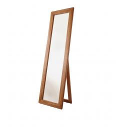 Specchio figura intera con cornice in legno massello naturale