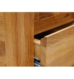 Tavolino alto d'appoggio in legno massello naturale oliato