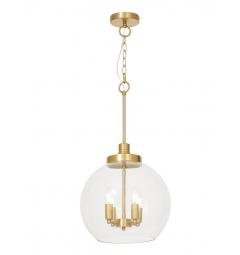 Lampadario a sfera trasparente ottone moderno BELLARIA