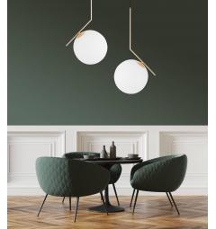 Lampada a sfera bianca di design oro caldo SORENTO D30