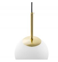 Lampada a sospensione a sfera bianca oro di design FREDICA W1