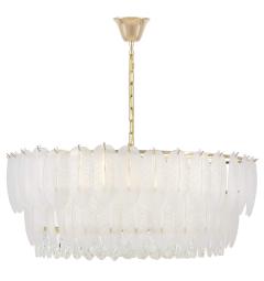 Lampadario dal design moderno elegante bianco e oro