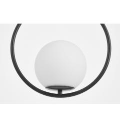 Particolare sfera in vetro bianco lampadario