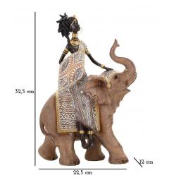 Misure statuetta tribale con elefante