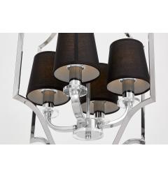 Lampadario a sospensione moderno nero e cromato ORLANDO W4