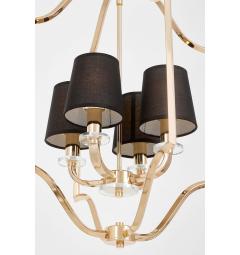 Lampadario a sospensione moderno nero e dorato ORLANDO W4