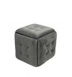 Pouf trasformabile 5 in 1 velluto grigio