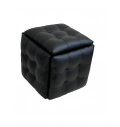 Pouf modulare 5 in 1 ecopelle nera