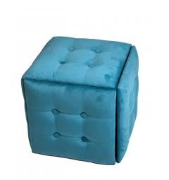 Pouf modulare 5 in 1 velluto turchese