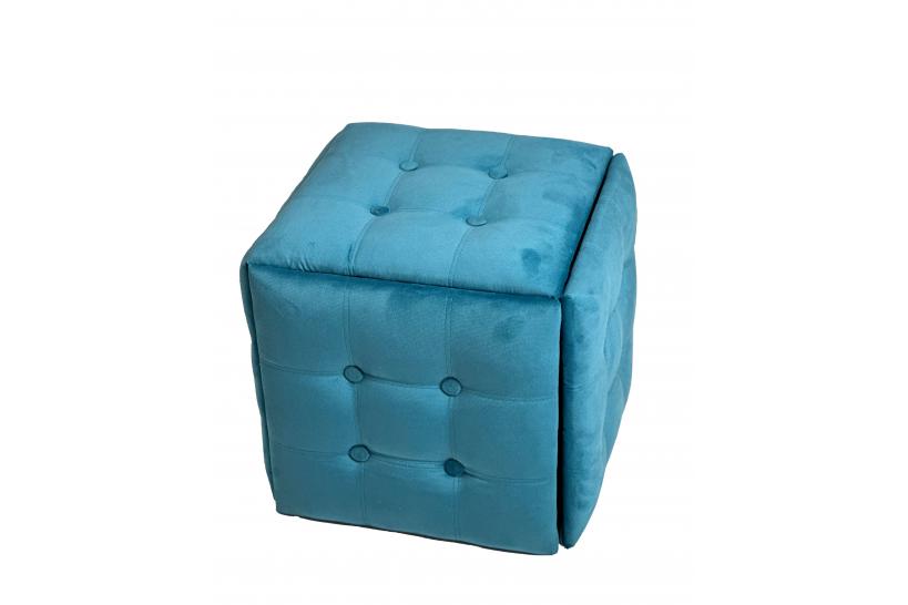 Pouf modulare 5 in 1 velluto turchese