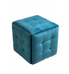 Pouf modulare 5 in 1 velluto turchese