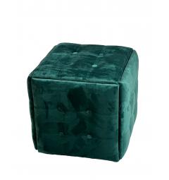 Pouf cubo convertibile 5 in 1 velluto verde