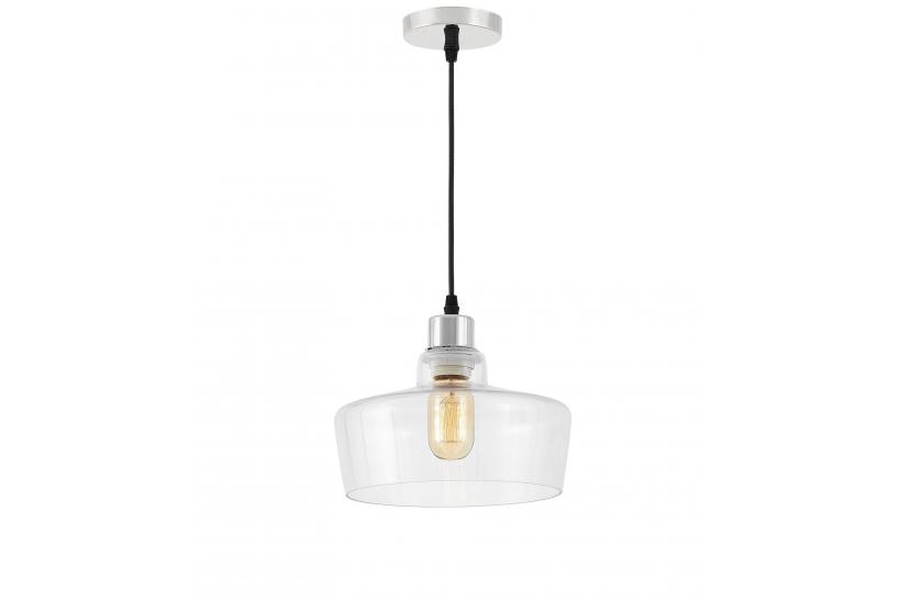 Lampadario a sospensione design moderno cromo