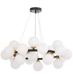 Lampadario di design moderno 25 luci MARSIADA W25 Nero Ottone